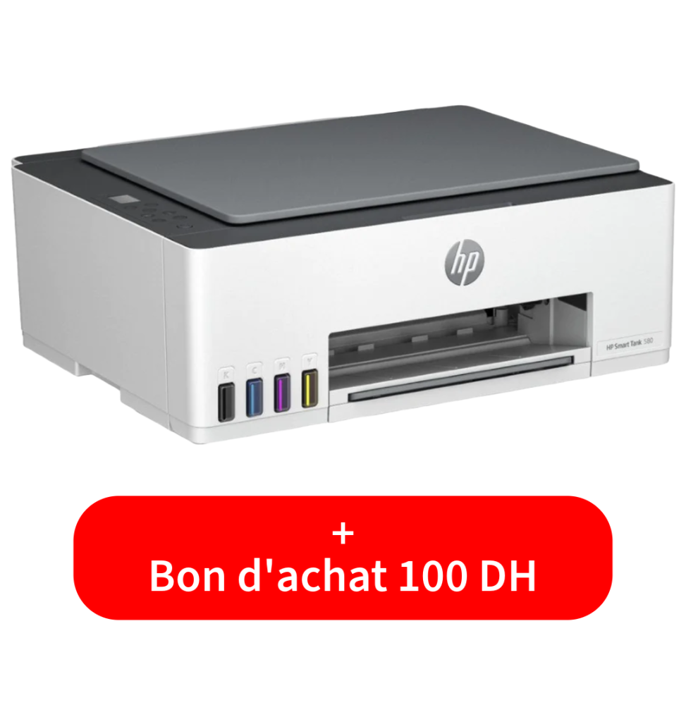 HP Smart Tank 580 AiO Printer MFP 3en1 Wifi A4 (DS6143) prix maroc
