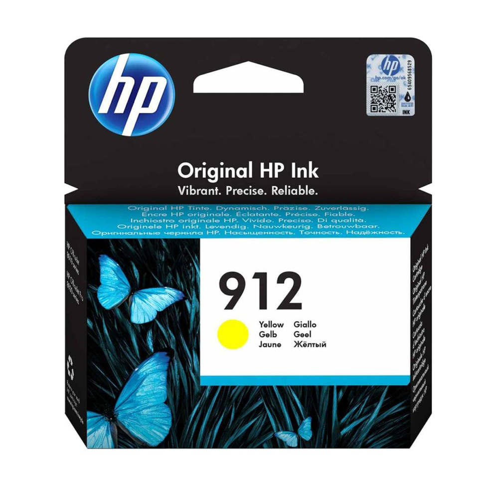 HP 912 Jaune - Cartouche d'encre HP d'origine (3YL79AE) PRIX MAROC