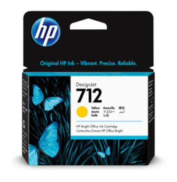 HP 712 Jaune - Cartouche d'encre HP d'origine (3ED69A) prix maroc
