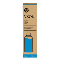 HP V87XL Cyan 500ml - Bouteille d'encre HP d'origine (7FN95A) MAROC