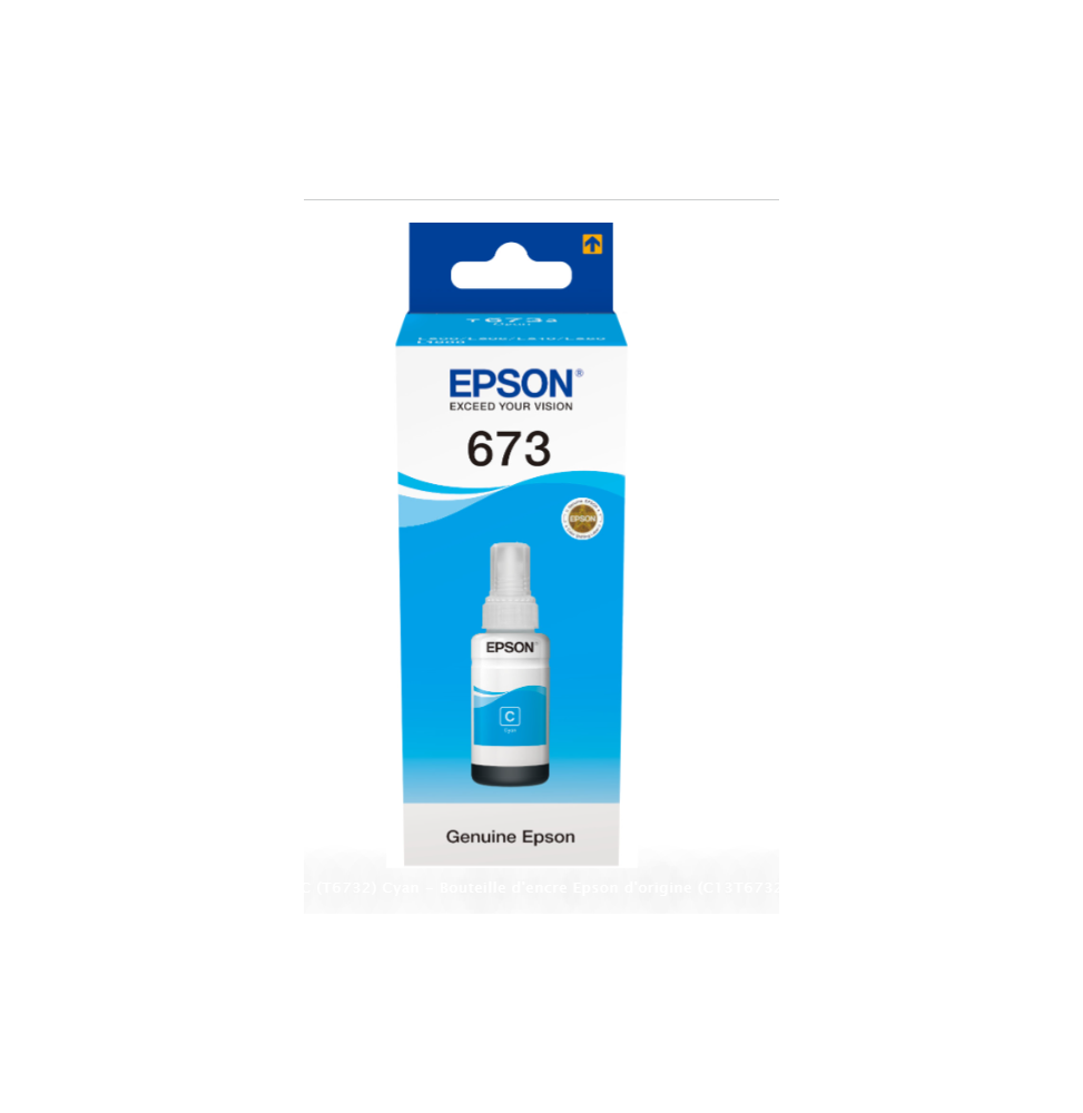 Epson 673 C (T6732) Cyan - Bouteille d'encre (C13T67324A) prix maroc