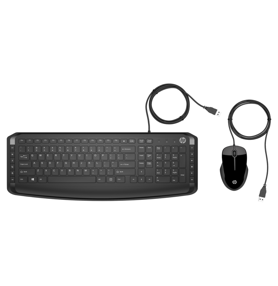 Clavier et souris filaires HP 200 AZERTY (9DF28AA) prix maroc