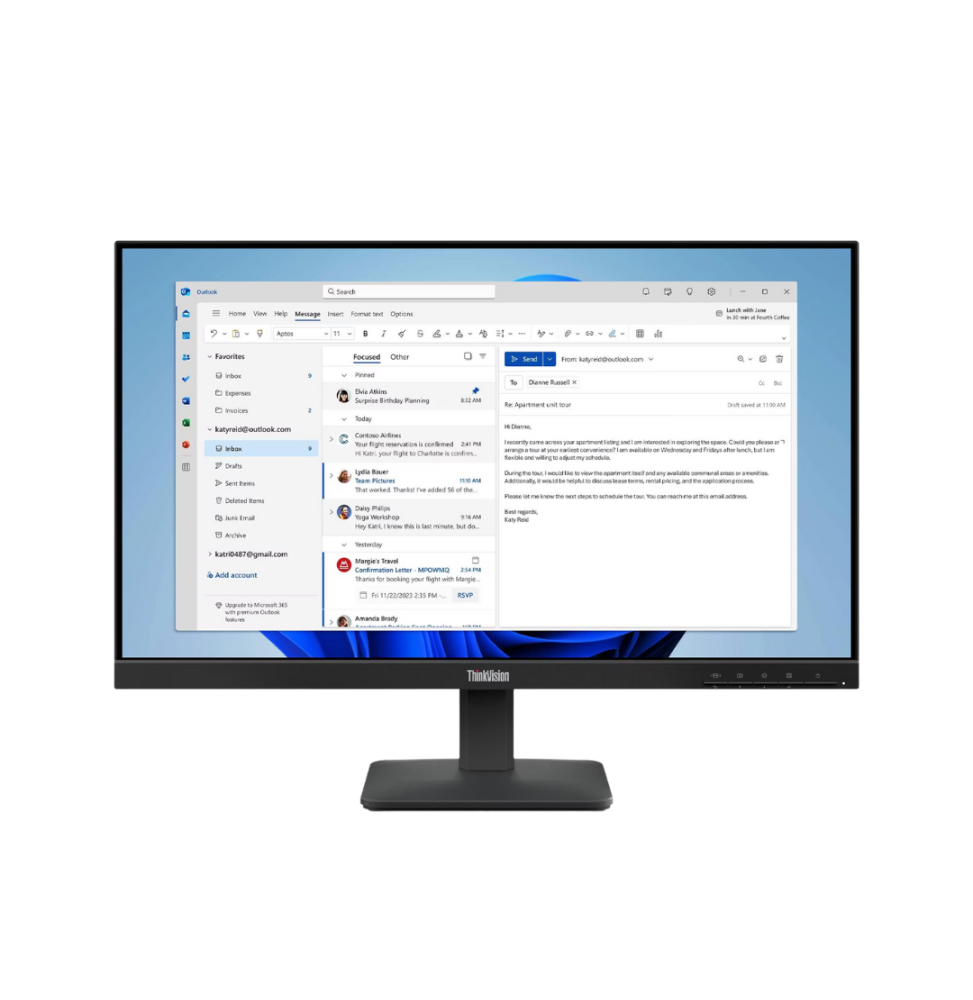 Écran Plat 24" Lenovo ThinkVision S24-4e (64B5KAT1EU) prix maroc