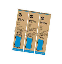 HP V87XL Cyan 500ml - Bouteille d'encre HP d'origine (7FN95A) MAROC