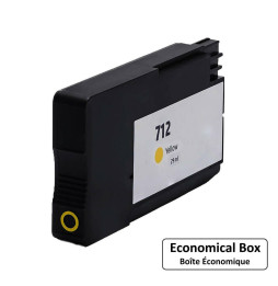 HP 712 Jaune - Cartouche d'encre HP d'origine (3ED69A) prix maroc