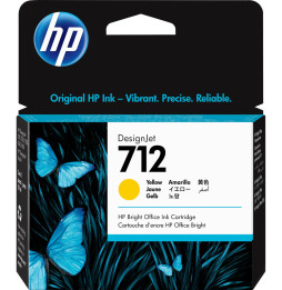 HP 712 Jaune - Cartouche d'encre HP d'origine (3ED69A) prix maroc