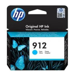 HP 912 Cyan - Cartouche d'encre HP d'origine (3YL77AE) PRIX MAROC