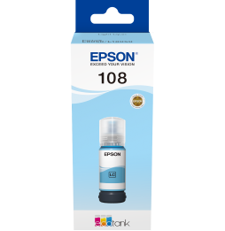 EPSON 108 CYAN CLAIR - D'ENCRE EPSON ECOTANK D'ORIGINE (C13T09C54A )