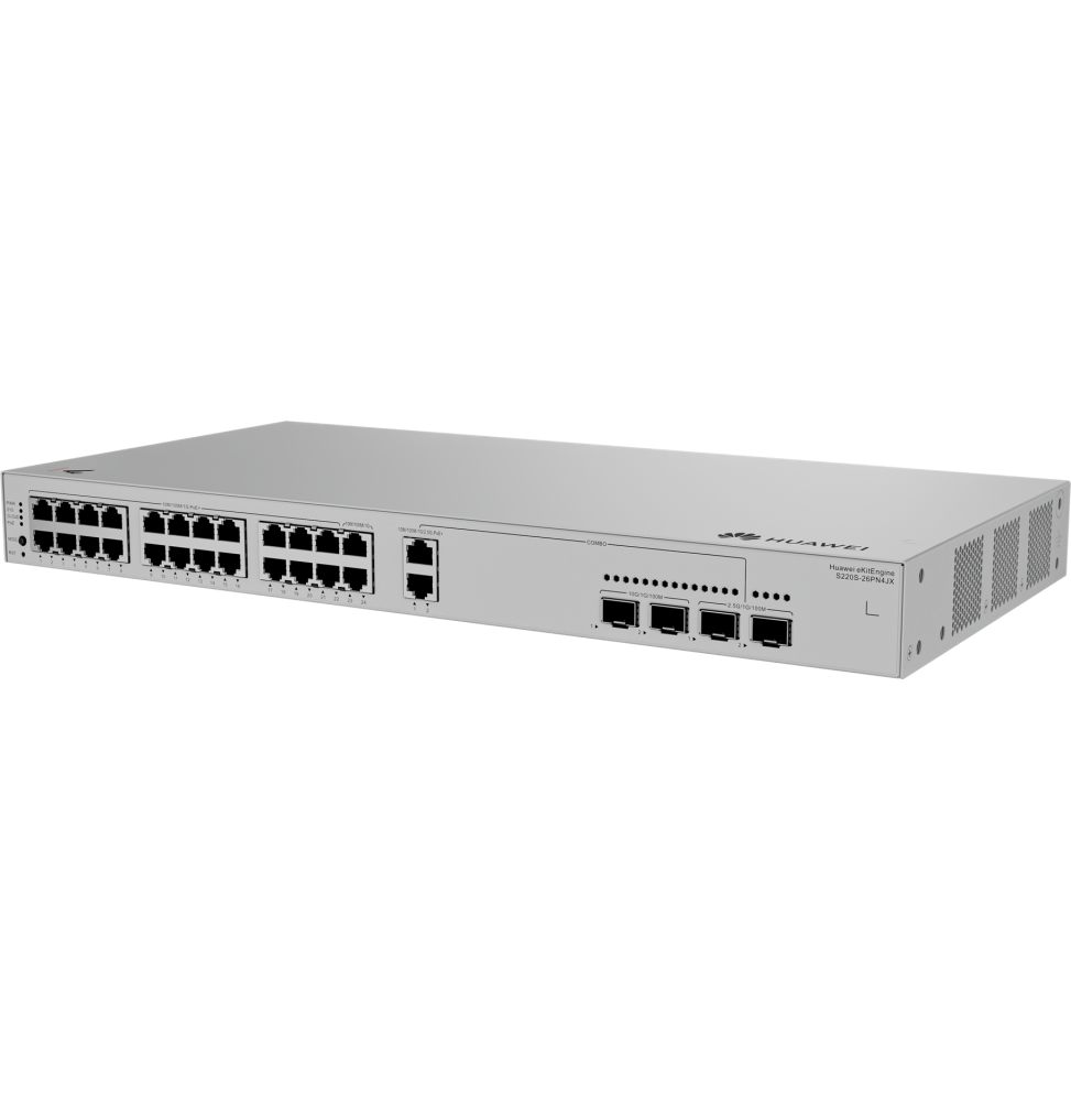 SWITCH HUAWEI EKITENGINE S220S-26PN4JX 24 PORTS| 4SFP| POE (98012521)