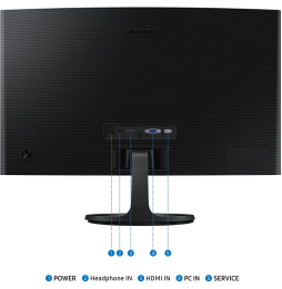 ÉCRAN 24" INCURVÉ FULL HD SAMSUNG serie D (LS24D362GAMXUE)